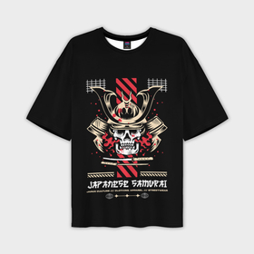 Мужская футболка oversize 3D с принтом Japanese samurai streetwear в Тюмени,  |  | Тематика изображения на принте: 