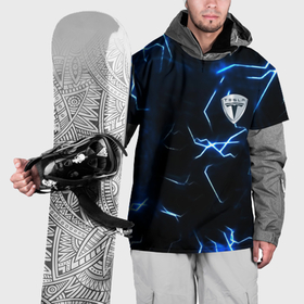 Накидка на куртку 3D с принтом Tesla storm в Санкт-Петербурге, 100% полиэстер |  | 