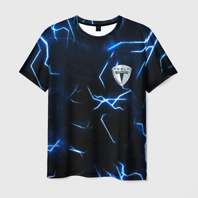 Мужская футболка 3D с принтом Tesla storm в Петрозаводске, 100% полиэфир | прямой крой, круглый вырез горловины, длина до линии бедер | Тематика изображения на принте: 
