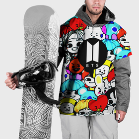 Накидка на куртку 3D с принтом Bangtan Boys logo band в Белгороде, 100% полиэстер |  | Тематика изображения на принте: 