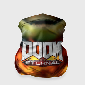 Бандана-труба 3D с принтом Doom eternal games , 100% полиэстер, ткань с особыми свойствами — Activecool | плотность 150‒180 г/м2; хорошо тянется, но сохраняет форму | 