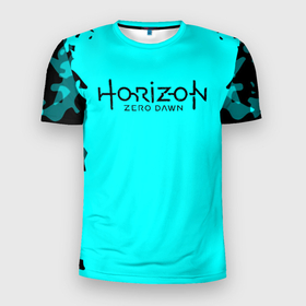 Мужская футболка 3D Slim с принтом Horizon: Zero Dawn robotix , 100% полиэстер с улучшенными характеристиками | приталенный силуэт, круглая горловина, широкие плечи, сужается к линии бедра | 