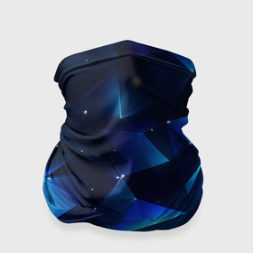 Бандана-труба 3D с принтом Синяя геометрическая абстракция плиты , 100% полиэстер, ткань с особыми свойствами — Activecool | плотность 150‒180 г/м2; хорошо тянется, но сохраняет форму | 