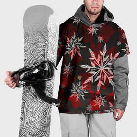 Накидка на куртку 3D с принтом Рождественские снежинки в Белгороде, 100% полиэстер |  | 