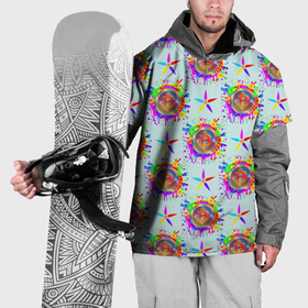 Накидка на куртку 3D с принтом Биткойн и цветок в Новосибирске, 100% полиэстер |  | Тематика изображения на принте: 