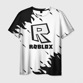 Мужская футболка 3D с принтом Roblox fire games в Новосибирске, 100% полиэфир | прямой крой, круглый вырез горловины, длина до линии бедер | 