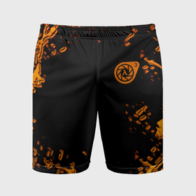 Мужские шорты спортивные с принтом Half life orange splash city 17 ,  |  | 