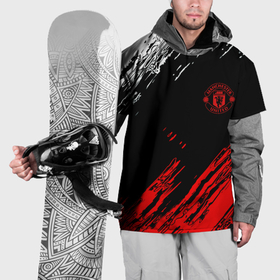 Накидка на куртку 3D с принтом ФК Манчестер Юнайтед спортивные краски в Екатеринбурге, 100% полиэстер |  | 