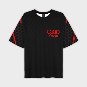Мужская футболка oversize 3D с принтом Audi sport geometry в Екатеринбурге,  |  | 