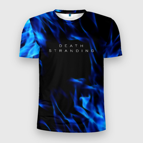 Мужская футболка 3D Slim с принтом Death Stranding souls flame kojima , 100% полиэстер с улучшенными характеристиками | приталенный силуэт, круглая горловина, широкие плечи, сужается к линии бедра | 