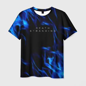 Мужская футболка 3D с принтом Death Stranding souls flame kojima , 100% полиэфир | прямой крой, круглый вырез горловины, длина до линии бедер | 