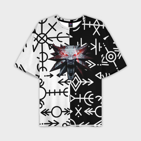 Мужская футболка oversize 3D с принтом The Witcher символы славянские в Курске,  |  | 