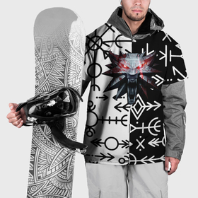 Накидка на куртку 3D с принтом The Witcher символы славянские в Санкт-Петербурге, 100% полиэстер |  | Тематика изображения на принте: 