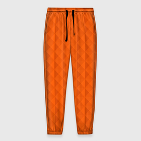 Мужские брюки 3D с принтом Объёмные пирамиды сочный апельсиновый в Санкт-Петербурге, 100% полиэстер | манжеты по низу, эластичный пояс регулируется шнурком, по бокам два кармана без застежек, внутренняя часть кармана из мелкой сетки | 