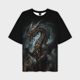 Мужская футболка oversize 3D с принтом Фэнтази  дракон  символ 2024 в Тюмени,  |  | 