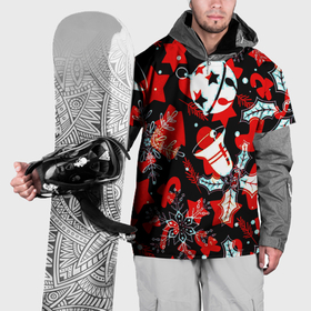 Накидка на куртку 3D с принтом Рождественские паттерны орнамент в Курске, 100% полиэстер |  | 