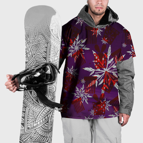 Накидка на куртку 3D с принтом Зимние снежинки узоры в Екатеринбурге, 100% полиэстер |  | Тематика изображения на принте: 