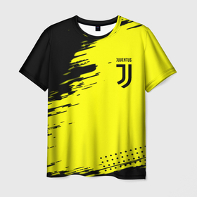 Мужская футболка 3D с принтом Juventus спортивные краски , 100% полиэфир | прямой крой, круглый вырез горловины, длина до линии бедер | Тематика изображения на принте: 