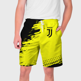 Мужские шорты 3D с принтом Juventus спортивные краски ,  полиэстер 100% | прямой крой, два кармана без застежек по бокам. Мягкая трикотажная резинка на поясе, внутри которой широкие завязки. Длина чуть выше колен | Тематика изображения на принте: 