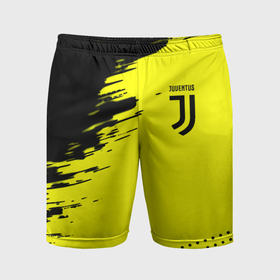Мужские шорты спортивные с принтом Juventus спортивные краски ,  |  | Тематика изображения на принте: 