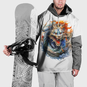 Накидка на куртку 3D с принтом Портрет китайского дракона символа Нового года в Екатеринбурге, 100% полиэстер |  | 