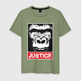 Мужская футболка хлопок с принтом Правосудие в Белгороде, 100% хлопок | прямой крой, круглый вырез горловины, длина до линии бедер, слегка спущенное плечо. | 
