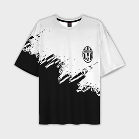 Мужская футболка oversize 3D с принтом Juventus black sport texture в Курске,  |  | 
