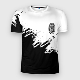 Мужская футболка 3D Slim с принтом Juventus black sport texture в Тюмени, 100% полиэстер с улучшенными характеристиками | приталенный силуэт, круглая горловина, широкие плечи, сужается к линии бедра | 