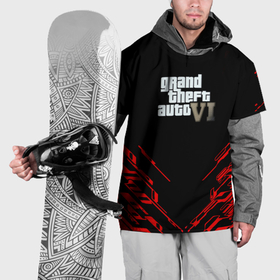 Накидка на куртку 3D с принтом GTA6 stripes game в Петрозаводске, 100% полиэстер |  | Тематика изображения на принте: 