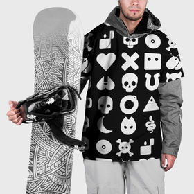 Накидка на куртку 3D с принтом Любовь смерть и роботы паттерн в Петрозаводске, 100% полиэстер |  | Тематика изображения на принте: 