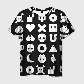 Мужская футболка 3D с принтом Любовь смерть и роботы паттерн в Санкт-Петербурге, 100% полиэфир | прямой крой, круглый вырез горловины, длина до линии бедер | Тематика изображения на принте: 