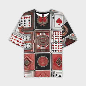 Мужская футболка oversize 3D с принтом Покерный гений в Курске,  |  | Тематика изображения на принте: 