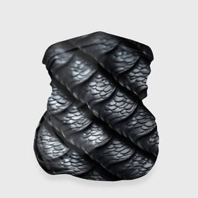 Бандана-труба 3D с принтом Чёрная чешуя дракона в Белгороде, 100% полиэстер, ткань с особыми свойствами — Activecool | плотность 150‒180 г/м2; хорошо тянется, но сохраняет форму | 