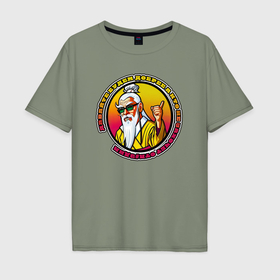 Мужская футболка хлопок Oversize с принтом Давайте будем добрей в Тюмени, 100% хлопок | свободный крой, круглый ворот, “спинка” длиннее передней части | Тематика изображения на принте: 