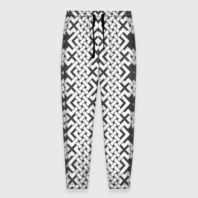 Мужские брюки 3D с принтом Кельтский орнамент в Кировске, 100% полиэстер | манжеты по низу, эластичный пояс регулируется шнурком, по бокам два кармана без застежек, внутренняя часть кармана из мелкой сетки | 