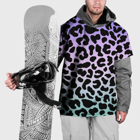 Накидка на куртку 3D с принтом Леопардовые пятна на градиенте в Новосибирске, 100% полиэстер |  | Тематика изображения на принте: 