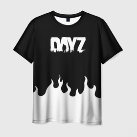 Мужская футболка 3D с принтом Dayz огонь апокалипсис в Курске, 100% полиэфир | прямой крой, круглый вырез горловины, длина до линии бедер | 