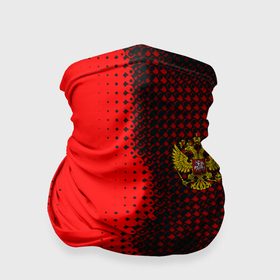 Бандана-труба 3D с принтом Россия герб спорт краски в Курске, 100% полиэстер, ткань с особыми свойствами — Activecool | плотность 150‒180 г/м2; хорошо тянется, но сохраняет форму | 