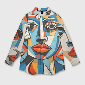 Мужская рубашка oversize 3D с принтом Пикассо абстракция в Белгороде,  |  | 