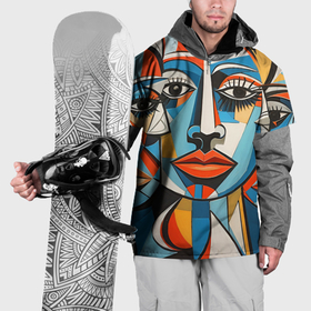 Накидка на куртку 3D с принтом Пикассо абстракция в Новосибирске, 100% полиэстер |  | 