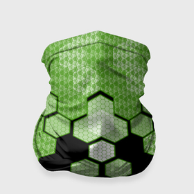 Бандана-труба 3D с принтом Зелёная кибер броня hexagons в Тюмени, 100% полиэстер, ткань с особыми свойствами — Activecool | плотность 150‒180 г/м2; хорошо тянется, но сохраняет форму | 