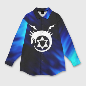 Мужская рубашка oversize 3D с принтом Fullmetal Alchemist soul в Курске,  |  | 