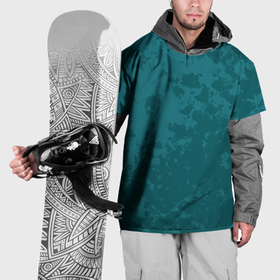 Накидка на куртку 3D с принтом Изумрудный камуфляж в Тюмени, 100% полиэстер |  | 