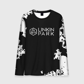 Мужской лонгслив 3D с принтом Linkin Park рок бенд в Ухте, 100% полиэстер | длинные рукава, круглый вырез горловины, полуприлегающий силуэт | 