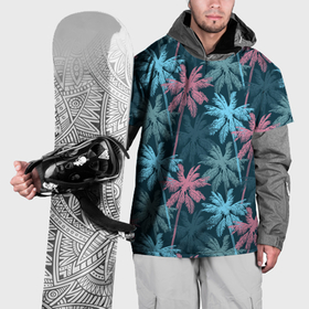 Накидка на куртку 3D с принтом Паттерн   пальмы в Кировске, 100% полиэстер |  | 