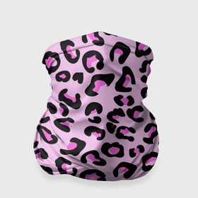 Бандана-труба 3D с принтом Розовые пятна леопарда в Екатеринбурге, 100% полиэстер, ткань с особыми свойствами — Activecool | плотность 150‒180 г/м2; хорошо тянется, но сохраняет форму | 