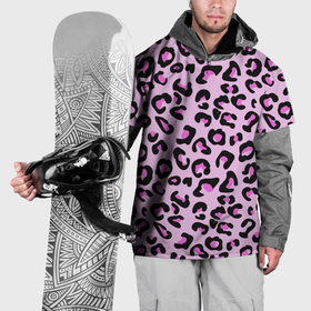 Накидка на куртку 3D с принтом Розовые пятна леопарда в Курске, 100% полиэстер |  | Тематика изображения на принте: 