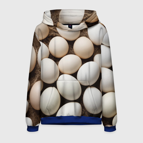 Мужская толстовка 3D с принтом Большие куриные яйца в Санкт-Петербурге, 100% полиэстер | двухслойный капюшон со шнурком для регулировки, мягкие манжеты на рукавах и по низу толстовки, спереди карман-кенгуру с мягким внутренним слоем. | 