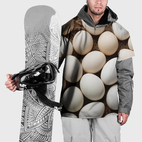 Накидка на куртку 3D с принтом Большие куриные яйца , 100% полиэстер |  | 