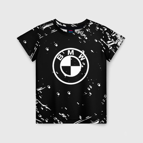 Детская футболка 3D с принтом BMW sport color в Курске, 100% гипоаллергенный полиэфир | прямой крой, круглый вырез горловины, длина до линии бедер, чуть спущенное плечо, ткань немного тянется | 
